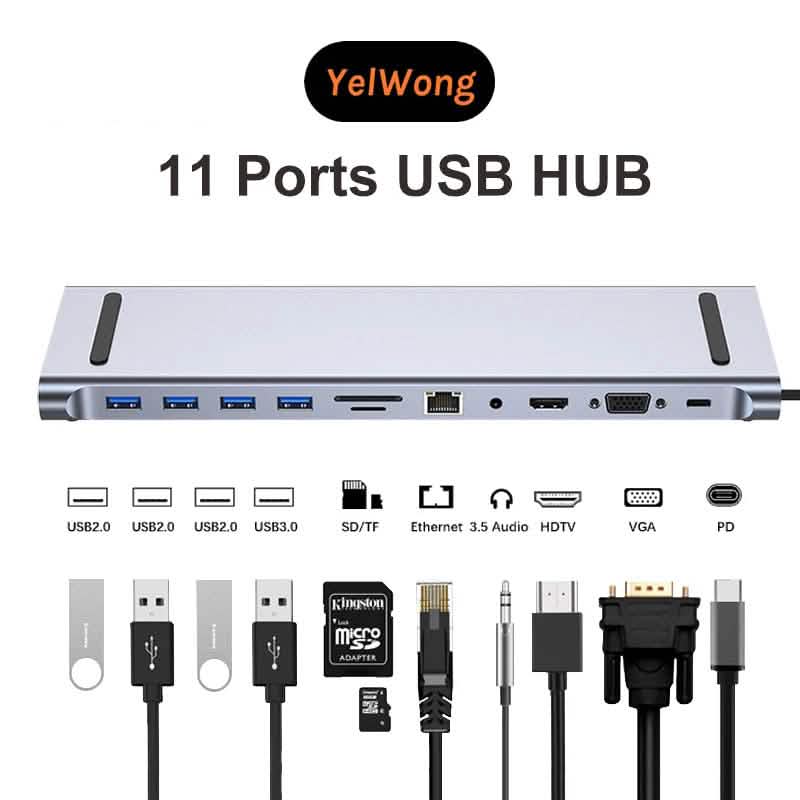 Station d'accueil USB C 11-en-1