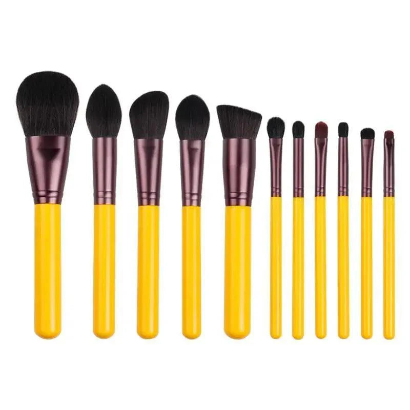 11 Pinceaux de Maquillage Professionnels pour Femme - Kit Complet d'Outils de Maquillage Beauté - Ensemble Complet d'Outils de Maquillage pour Débutant