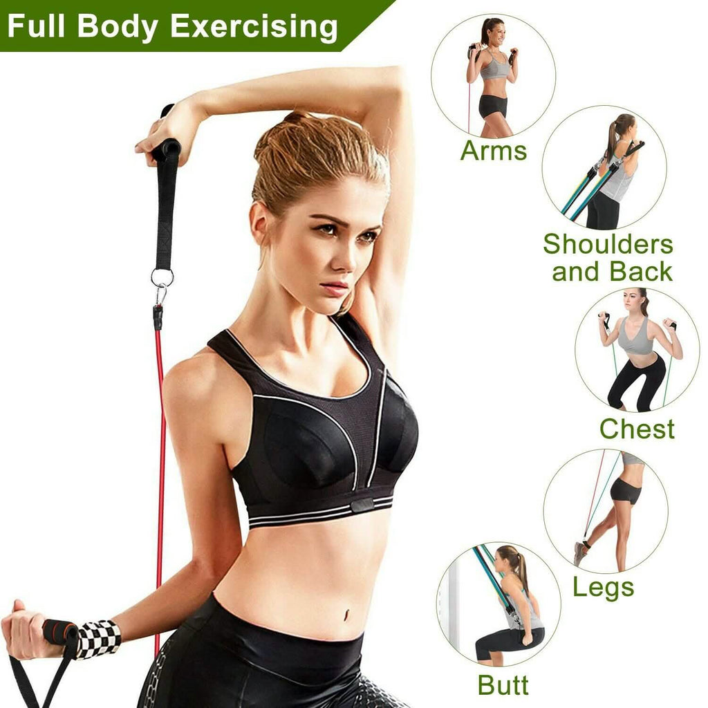 Ensemble de 11 pièces : Kit de Bandes de Résistance Fitness