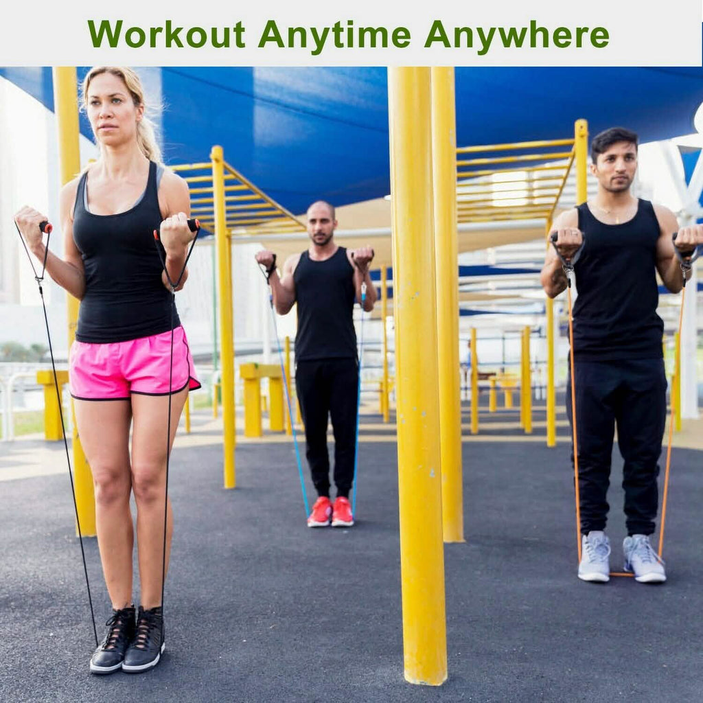 Ensemble de 11 pièces : Kit de Bandes de Résistance Fitness