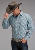 Chemise western Stetson 1918 Turquoise Medallion (Bleu) – Homme