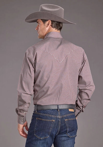 Stetson 2392 Garnet Geo (Wine) - Chemise Western Homme