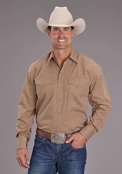 Chemise Western Stetson 2516 Spice Mosaic (Marron) - Homme