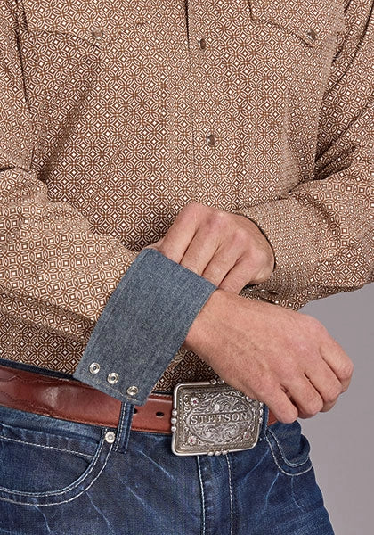 Chemise Western Stetson 2516 Spice Mosaic (Marron) - Homme