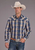 Chemise Western Homme Stetson 2513 Ranch Plaid (Bleu)