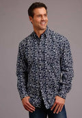 Chemise Western Stetson Frontier Floral (Bleu) - Homme