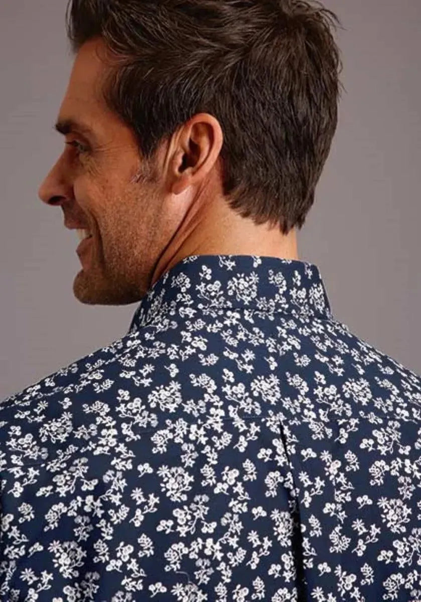 Chemise Western Stetson Frontier Floral (Bleu) - Homme