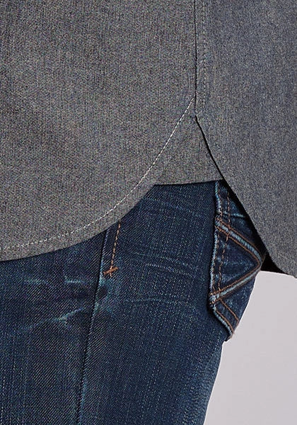 Chemise Western Stetson Chambray à Boutons (Marine) - Homme