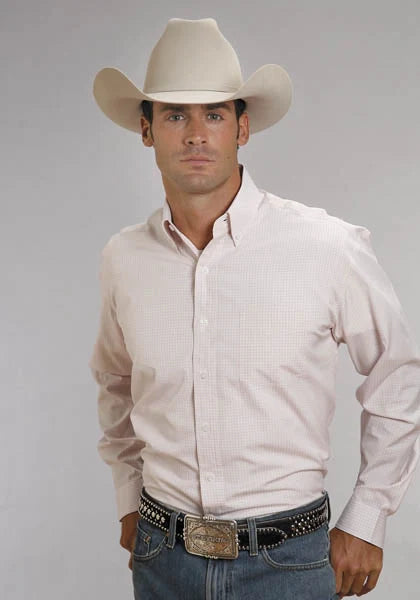 Chemise Western pour homme Stetson 5663 Two Stripe Straight (Rose)