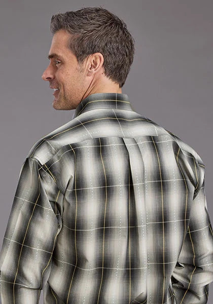 Chemise western Stetson 02228 Coal Ombre (Noir) pour hommes