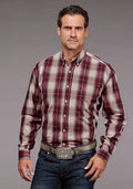 Stetson 2038 Chemise Western Homme Chianti Ombre (Vin)