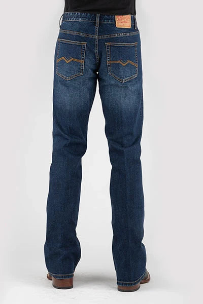 Jean Stetson 1015 Rocker Stretch Fit Mountain (Délavé foncé) pour homme