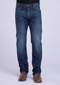 Stetson 1210 Coupe Droite (Orange/Délavé Foncé) - Jeans Homme