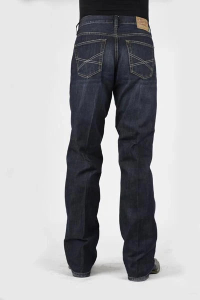 Jean Stetson 1312 Fit Déstructuré (délavage foncé) pour homme