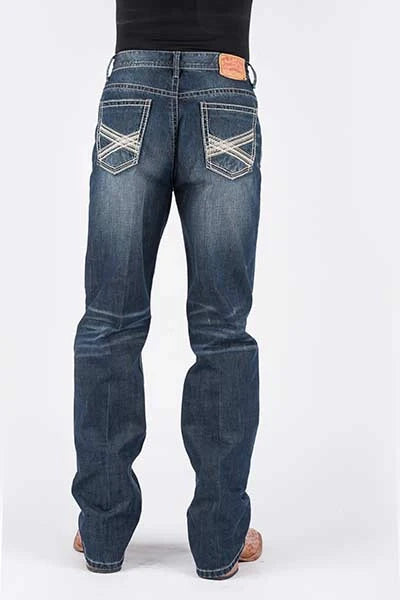 Jean Stetson 1520 coupe droite (délavage moyen) pour homme