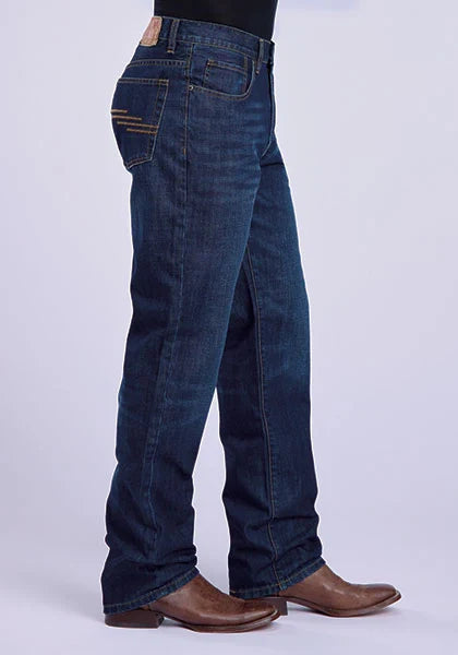 Stetson 1520 Coupe droite Poches Zig Zag (Délavé foncé) - Jeans homme