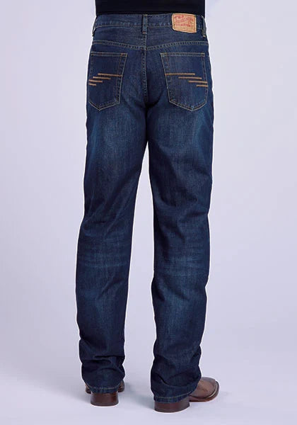 Stetson 1520 Coupe droite Poches Zig Zag (Délavé foncé) - Jeans homme