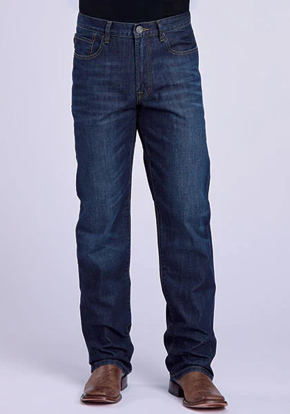 Stetson 1520 Coupe droite Poches Zig Zag (Délavé foncé) - Jeans homme