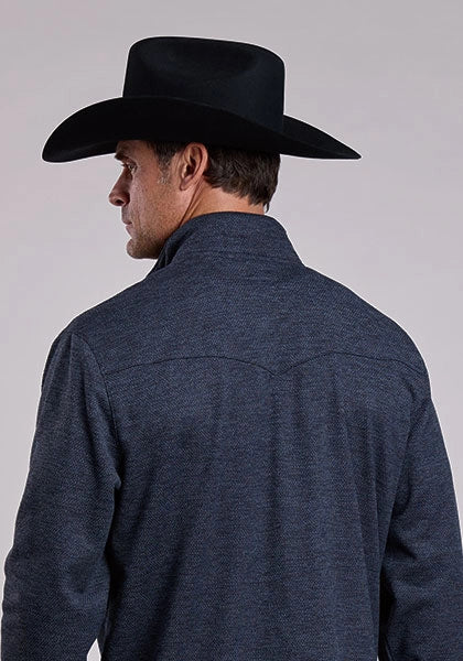 Chandail nid d'abeille boutonné Stetson 2799 (gris) pour homme