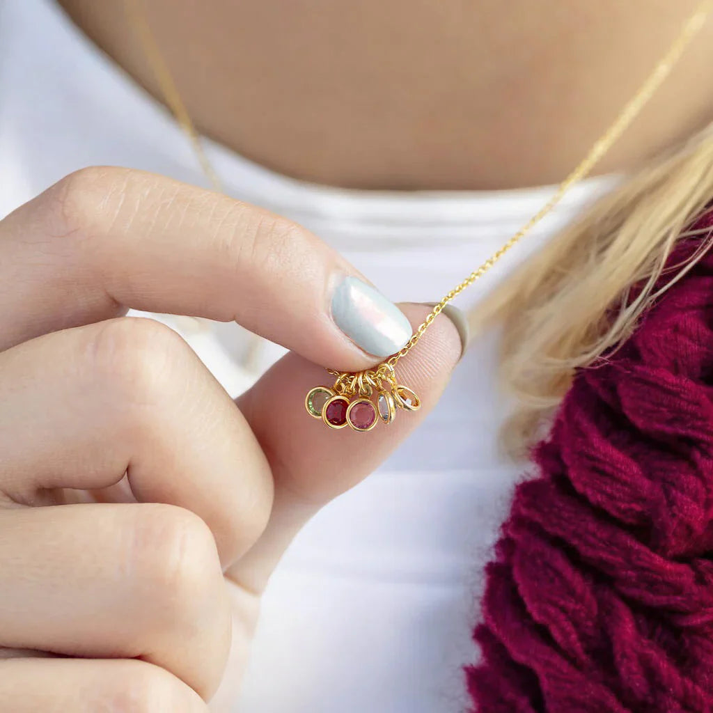Collier de naissance doré – Cristaux Swarovski sur chaîne en or rempli de 18 po