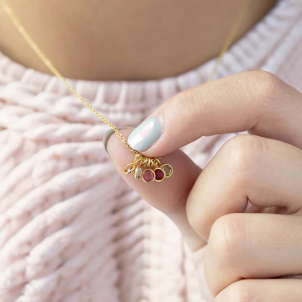 Collier de naissance doré – Cristaux Swarovski sur chaîne en or rempli de 18 po