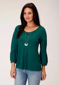 Chemisier en jersey Stetson (vert jade) - Chemise pour femme