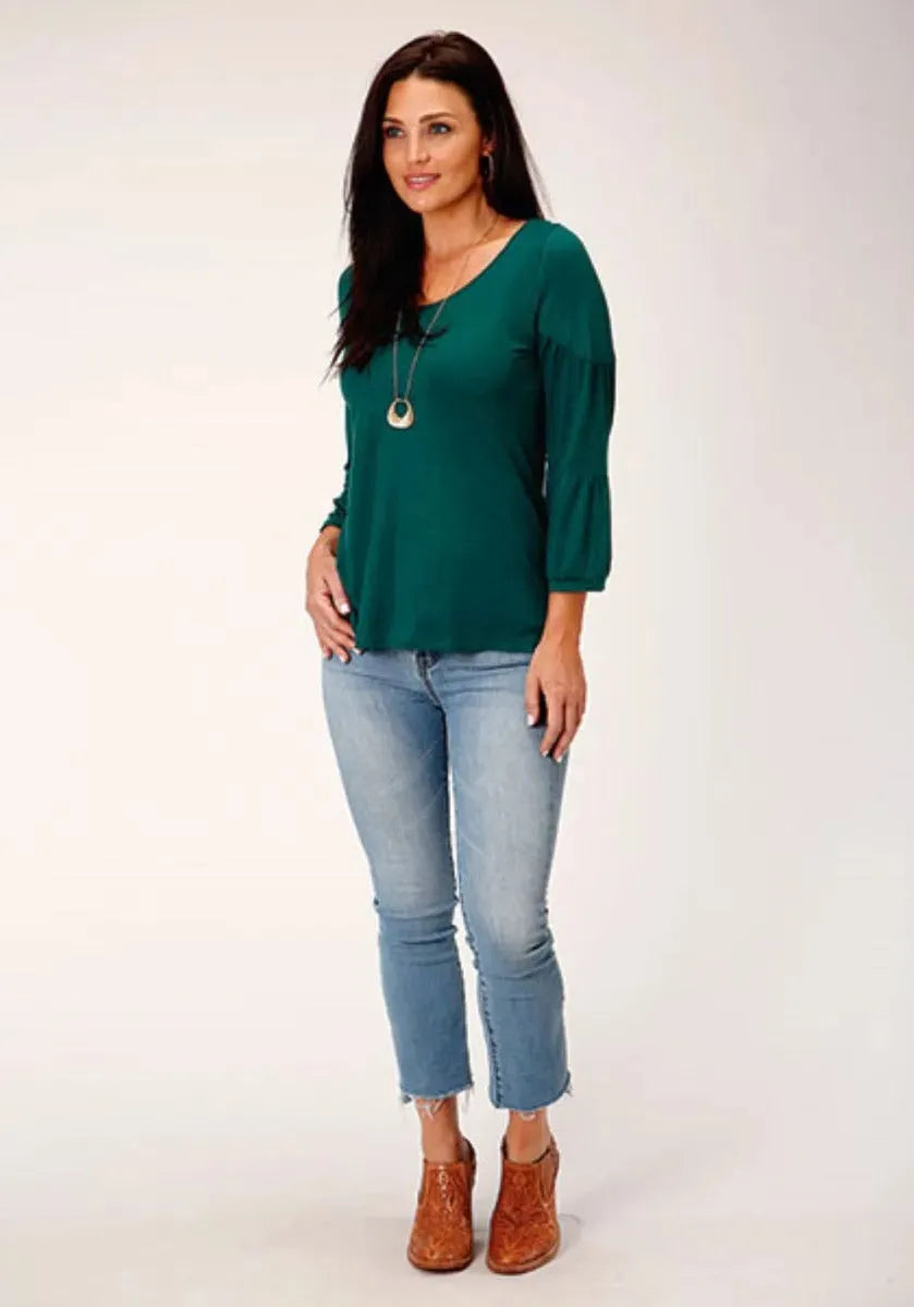 Chemisier en jersey Stetson (vert jade) - Chemise pour femme