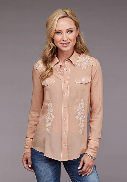 Chemisier Stetson 2097 Crêpe Rose Pâle - Femme