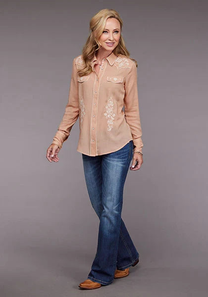 Chemisier Stetson 2097 Crêpe Rose Pâle - Femme