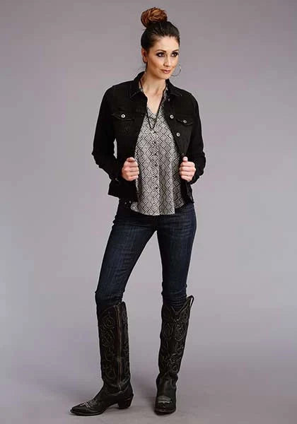 Stetson 2101 Aztec Geo (Noir) - Blouse Femme