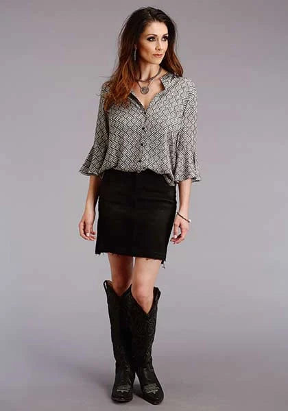 Stetson 2101 Aztec Geo Rounded (Noir) - Blouse Femme