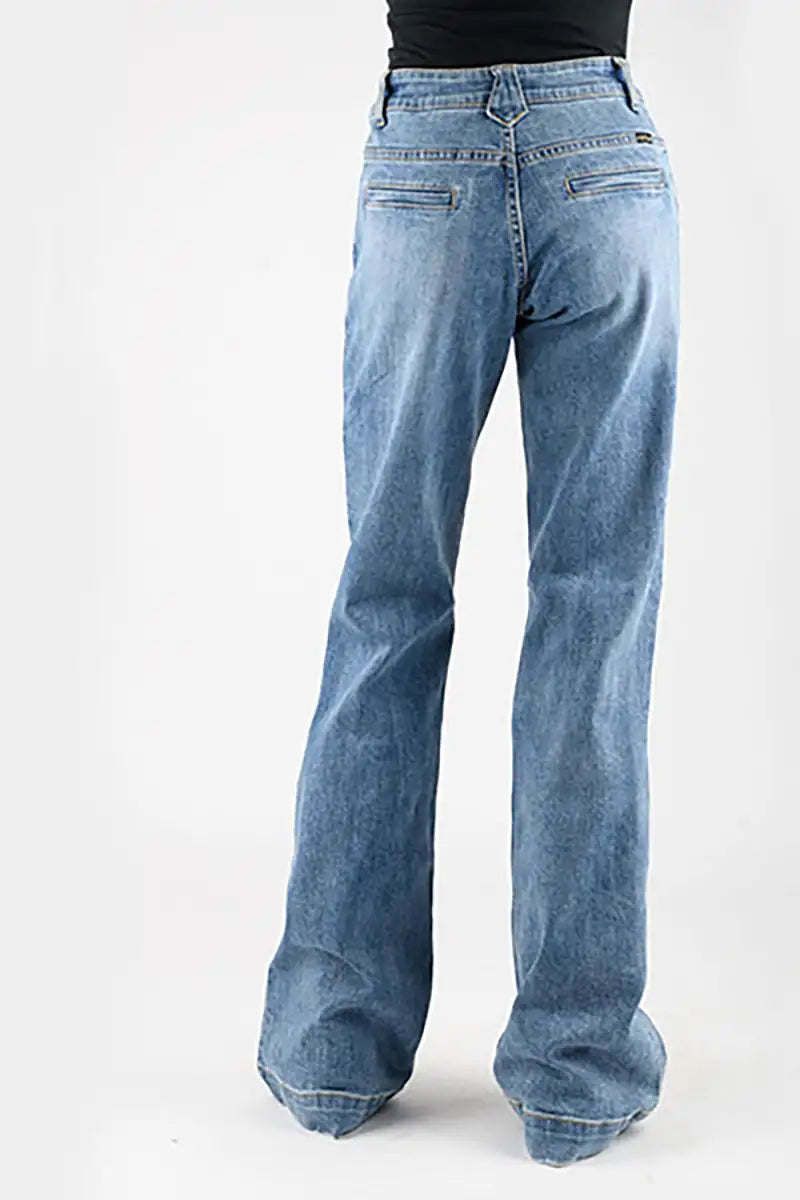 Stetson 214 Pantalon coupe arrière passepoilée (Denim délavé clair) - Jeans femme (Liquidation)