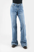 Stetson 214 Pantalon coupe arrière passepoilée (Denim délavé clair) - Jeans femme (Liquidation)