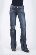 Stetson 816 Classic Boot Cut Zig Zag Pocket (Denim Dark Wash) - Jean pour femme