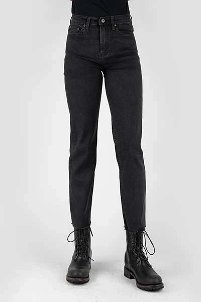 Jean droit court taille haute Stetson 915 (Noir) - Femme