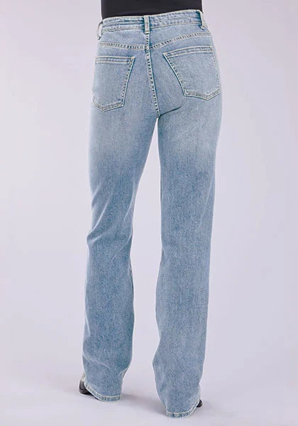 Stetson 915 High Rise Straight Fit (Délavé Clair) - Jean Femme