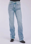 Stetson 915 High Rise Straight Fit (Délavé Clair) - Jean Femme
