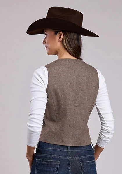 Gilet en Laine Femme - Tweed Chevrons Stetson