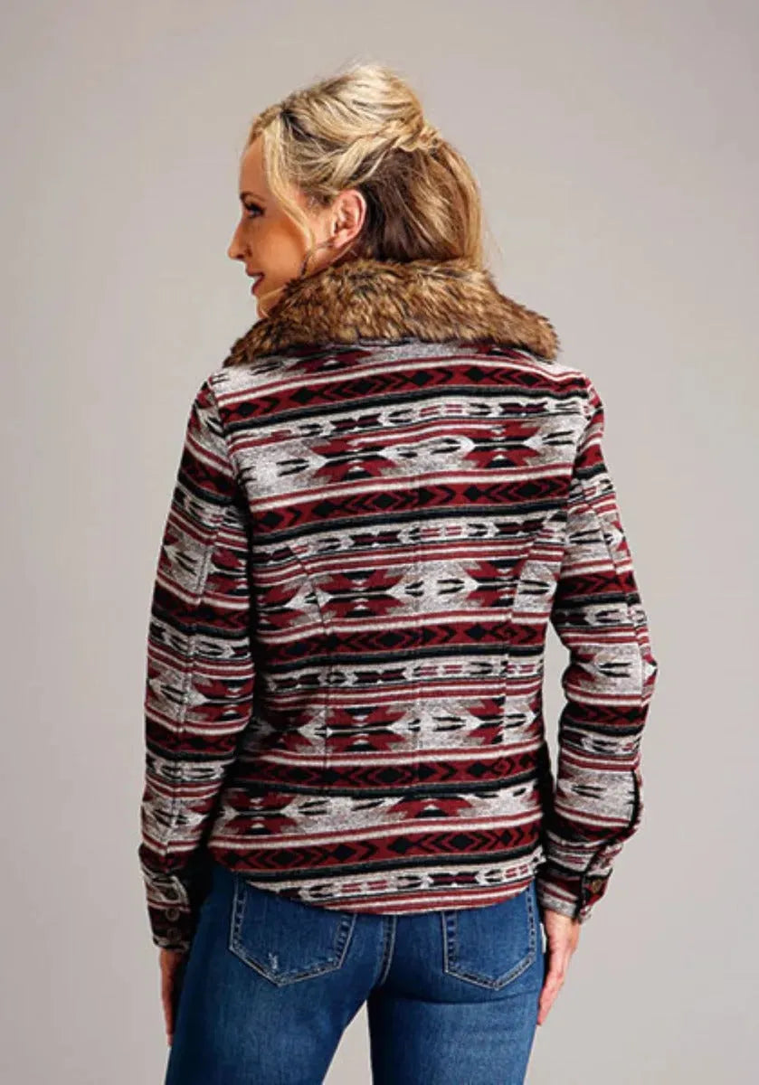 Veste-Blazer Stetson Motif Aztèque (Rouge) - Femme