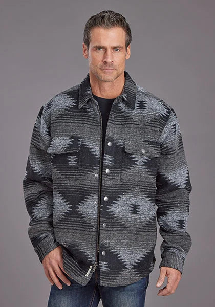 Veste en Laine Stetson Aztec Flannel (Noir) - Homme