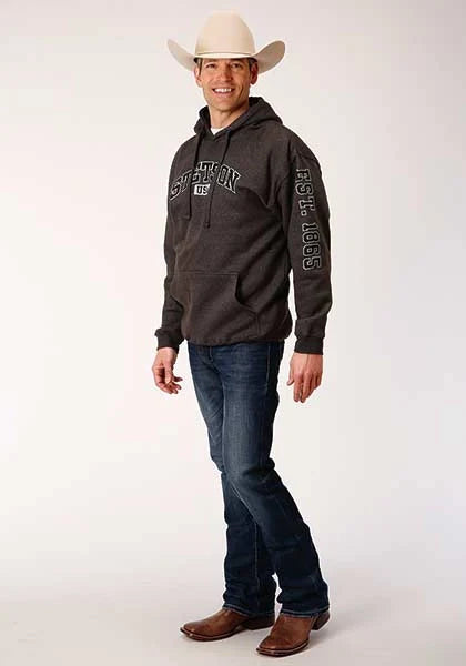 Stetson Heather Logo "EST. 1865" (Gris) - Sweat à capuche pour homme