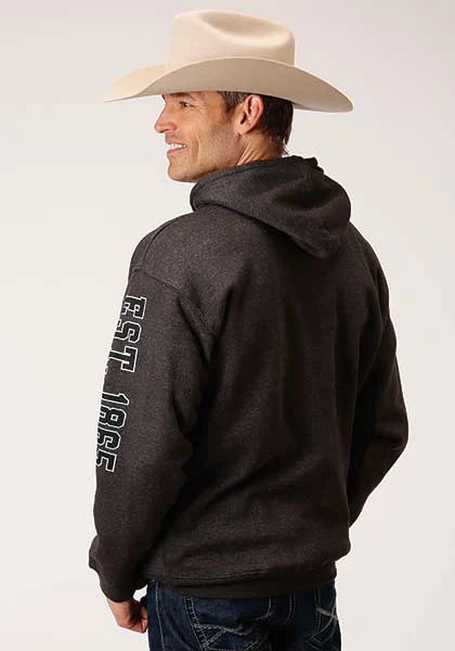Stetson Heather Logo "EST. 1865" (Gris) - Sweat à capuche pour homme