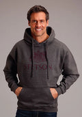 Sweat à capuche Stetson Red Crest Logo (Gris) - Homme