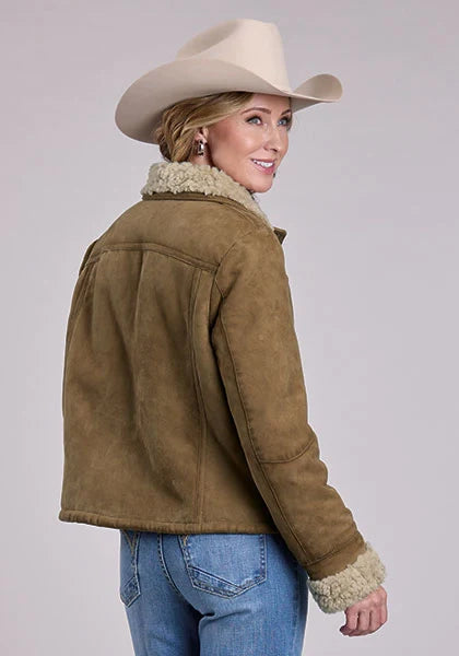 Stetson Court en Peau Lainée (Marron) - Blouson Femme en Daim