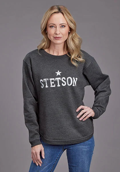 Stetson Star Logo (Gris) - Sweat à capuche pour femme
