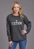 Stetson Star Logo (Gris) - Sweat à capuche pour femme