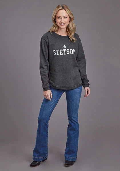 Stetson Star Logo (Gris) - Sweat à capuche pour femme