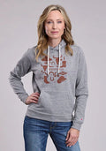 Stetson Imprimé Western (Gris) - Sweat à Capuche Femme