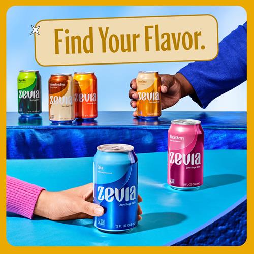 Zevia Soda Zéro Calorie, Crème Soda, Canettes de 355 ml (Paquet de 6)
