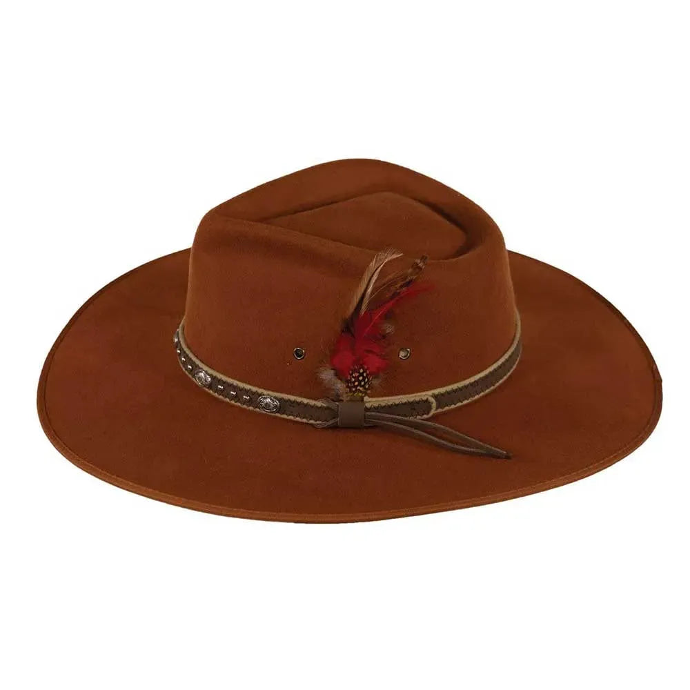 Chapeau Outback Swan - Feutre de laine à large bord (Liquidation)